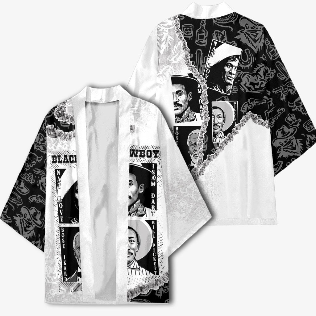 Black Cowboy Kimono African American Black History Unique Style