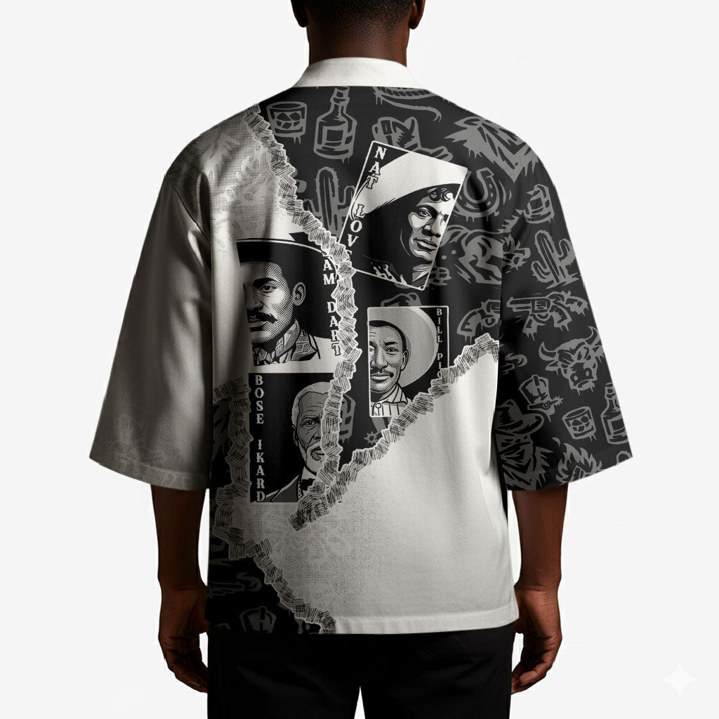Black Cowboy Kimono African American Black History Unique Style