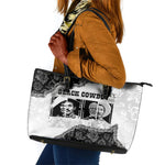 Black Cowboy Leather Tote Bag African American Black History Unique Style
