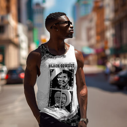 Black Cowboy Men Tank Top African American Black History Unique Style