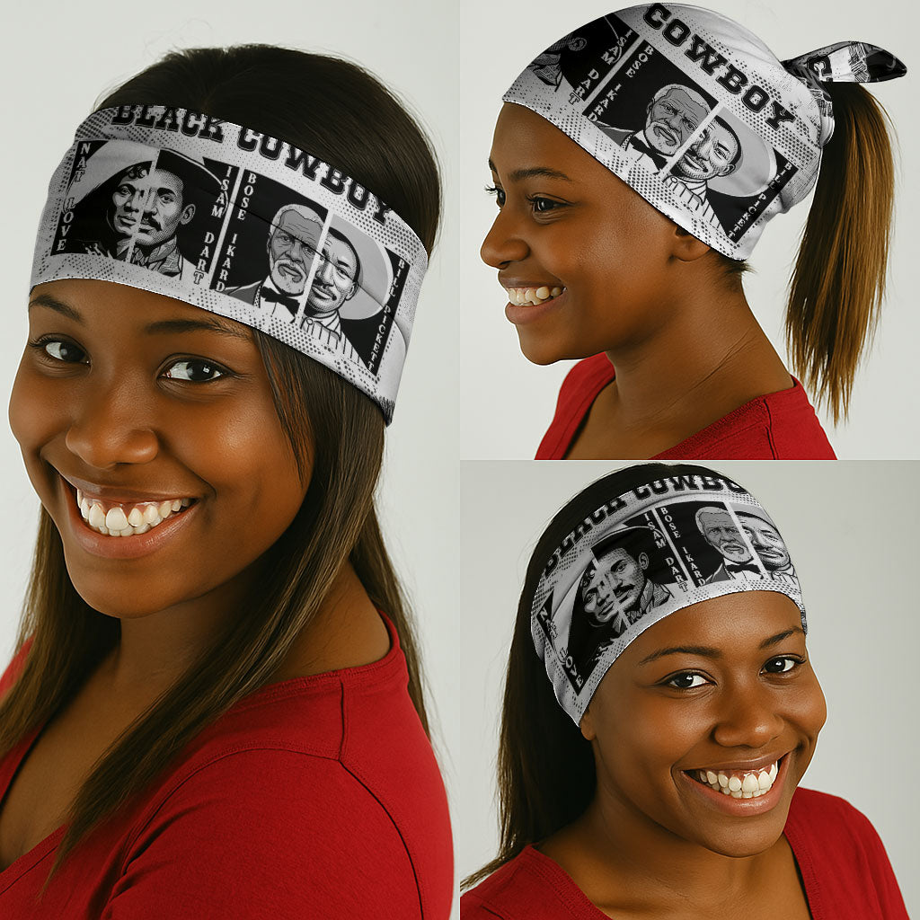 Black Cowboy Neck Gaiter African American Black History Unique Style