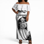 Black Cowboy Off Shoulder Maxi Dress African American Black History Unique Style