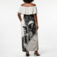 Black Cowboy Off Shoulder Maxi Dress African American Black History Unique Style