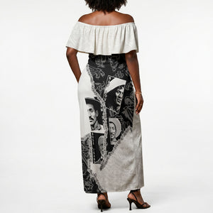 Black Cowboy Off Shoulder Maxi Dress African American Black History Unique Style