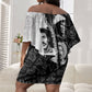 Black Cowboy Off Shoulder Short Dress African American Black History Unique Style