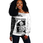 Black Cowboy Off Shoulder Sweater African American Black History Unique Style