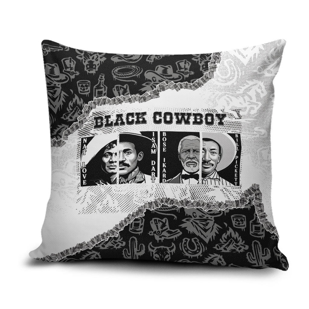 Black Cowboy Pillow Cover African American Black History Unique Style