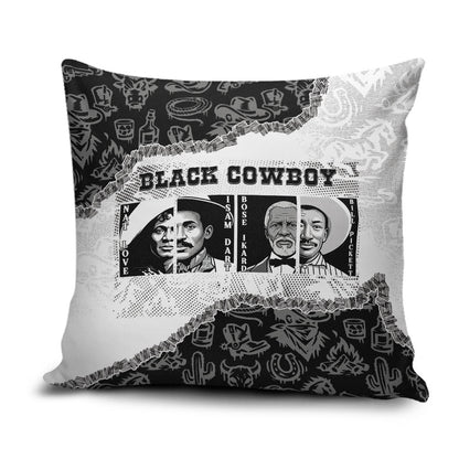 Black Cowboy Pillow Cover African American Black History Unique Style