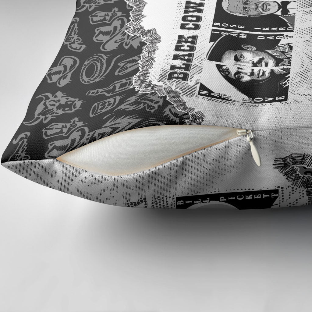 Black Cowboy Pillow Cover African American Black History Unique Style