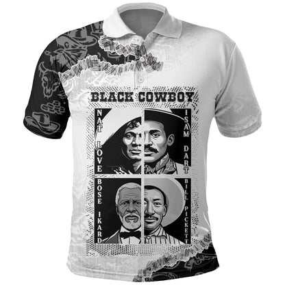 Black Cowboy Polo Shirt African American Black History Unique Style