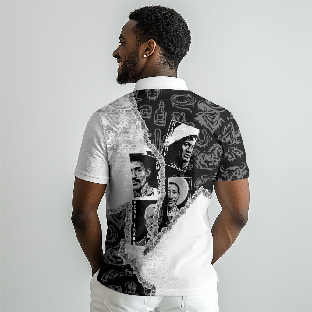 Black Cowboy Polo Shirt African American Black History Unique Style