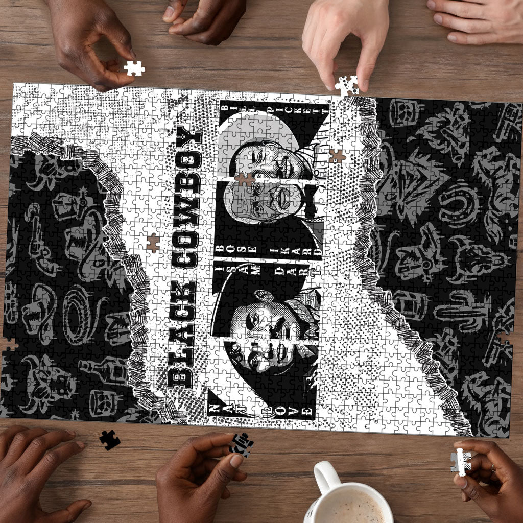 Black Cowboy Puzzle African American Black History Unique Style