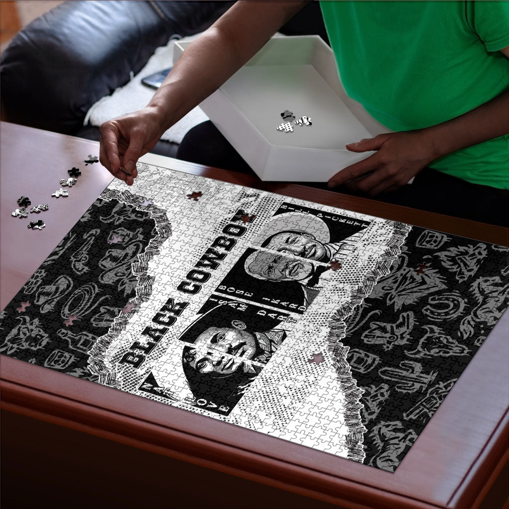 Black Cowboy Puzzle African American Black History Unique Style