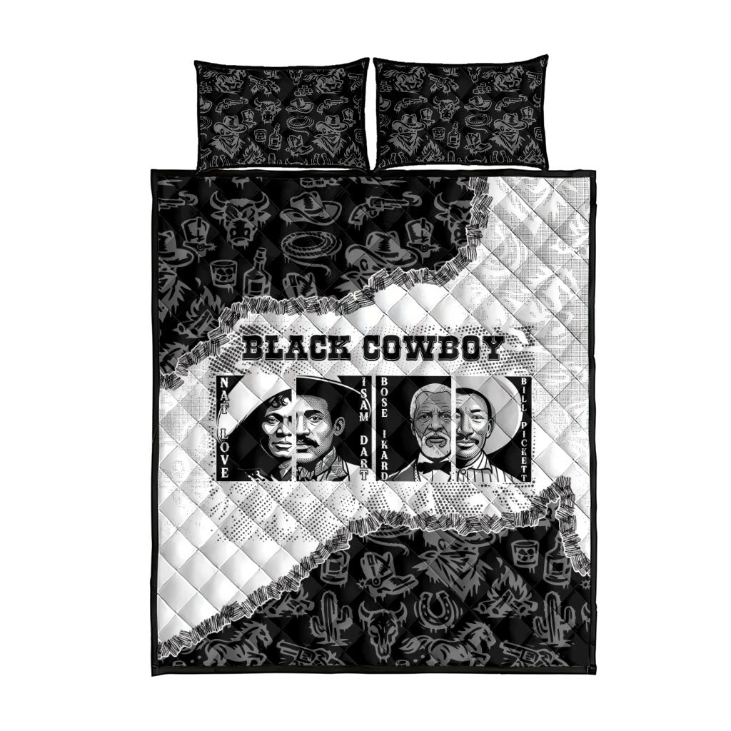 Black Cowboy Quilt Bed Set African American Black History Unique Style