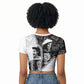 Black Cowboy Raglan Cropped T shirt African American Black History Unique Style