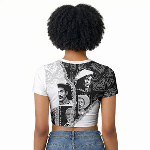 Black Cowboy Raglan Cropped T shirt African American Black History Unique Style