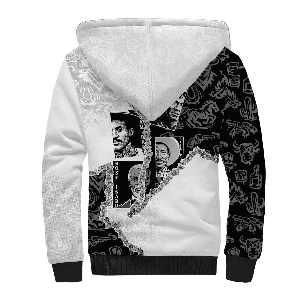 Black Cowboy Sherpa Hoodie African American Black History Unique Style
