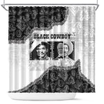 Black Cowboy Shower Curtain African American Black History Unique Style