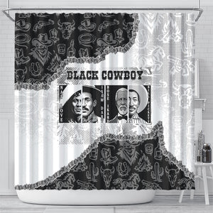Black Cowboy Shower Curtain African American Black History Unique Style