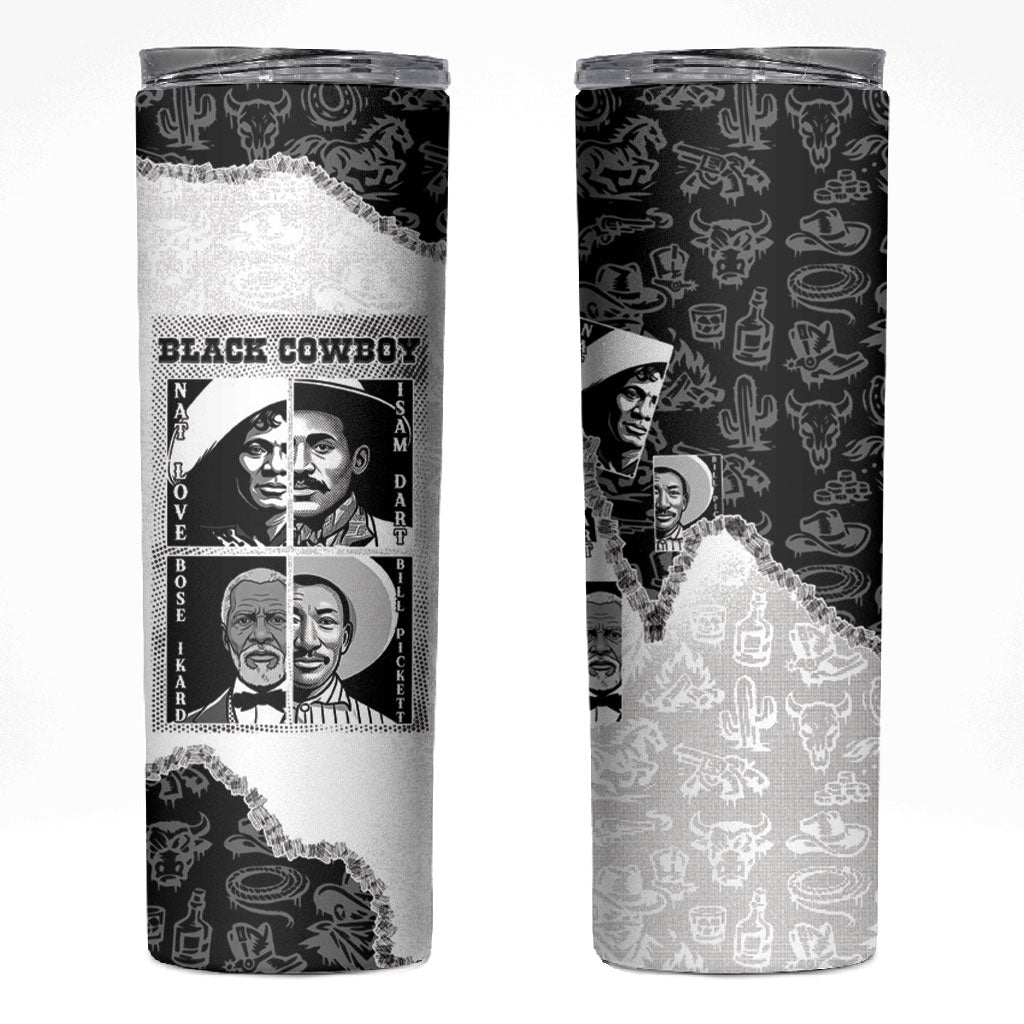 Black Cowboy Skinny Tumbler African American Black History Unique Style