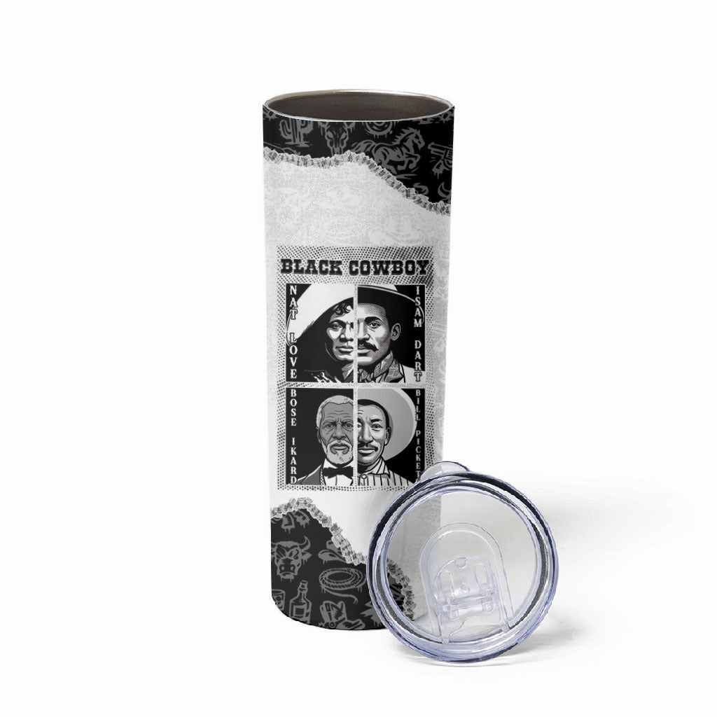 Black Cowboy Skinny Tumbler African American Black History Unique Style