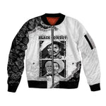 Black Cowboy Sleeve Zip Bomber Jacket African American Black History Unique Style
