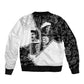 Black Cowboy Sleeve Zip Bomber Jacket African American Black History Unique Style
