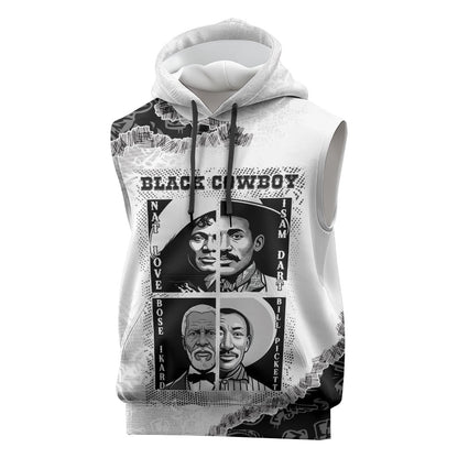 Black Cowboy Sleeveless Hoodie African American Black History Unique Style