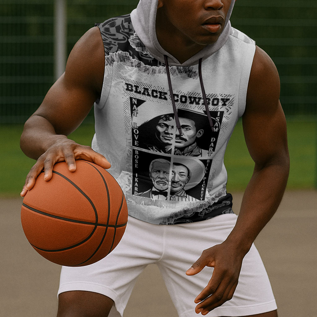 Black Cowboy Sleeveless Hoodie African American Black History Unique Style