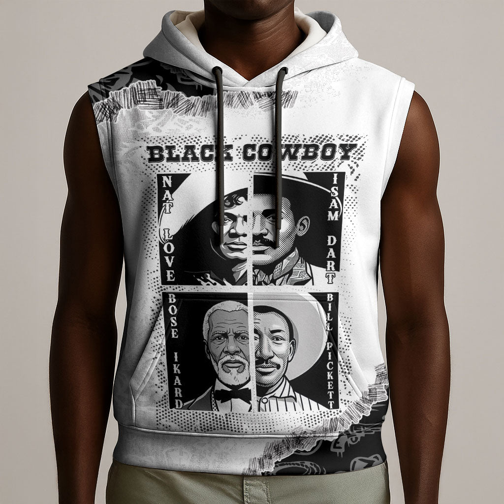 Black Cowboy Sleeveless Hoodie African American Black History Unique Style