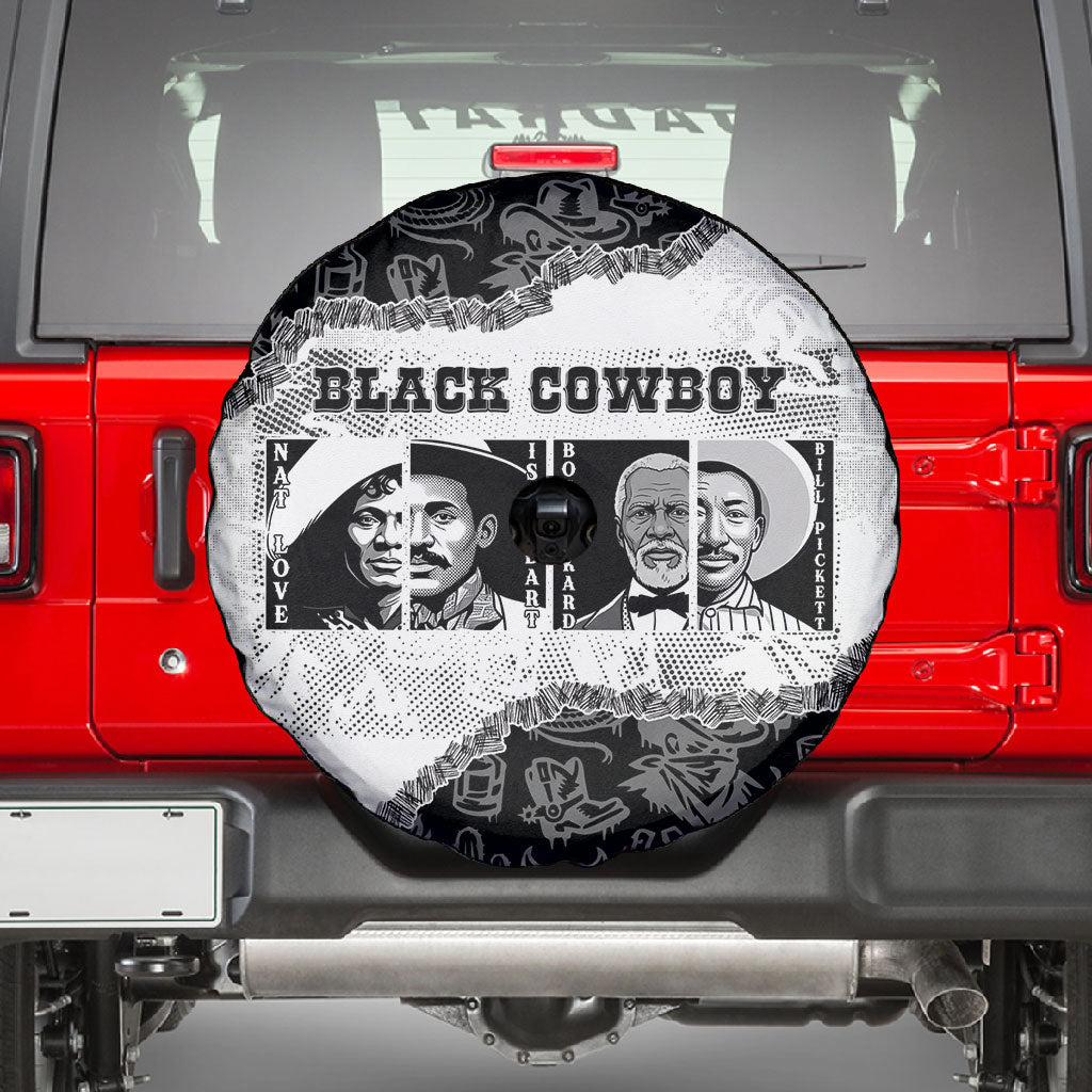 Black Cowboy Spare Tire Cover African American Black History Unique Style