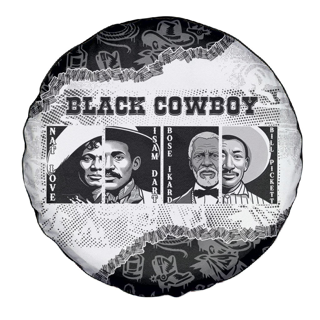 Black Cowboy Spare Tire Cover African American Black History Unique Style