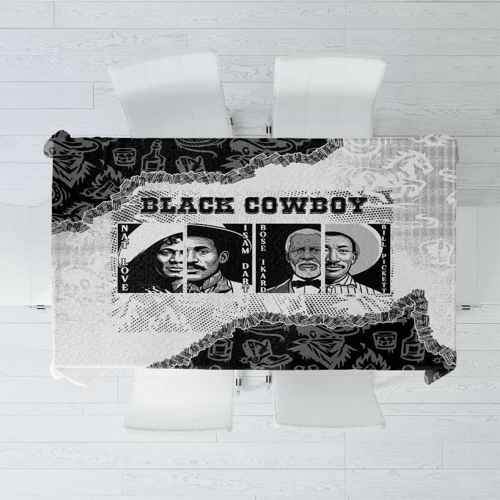 Black Cowboy Tablecloth African American Black History Unique Style