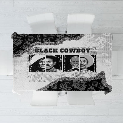 Black Cowboy Tablecloth African American Black History Unique Style