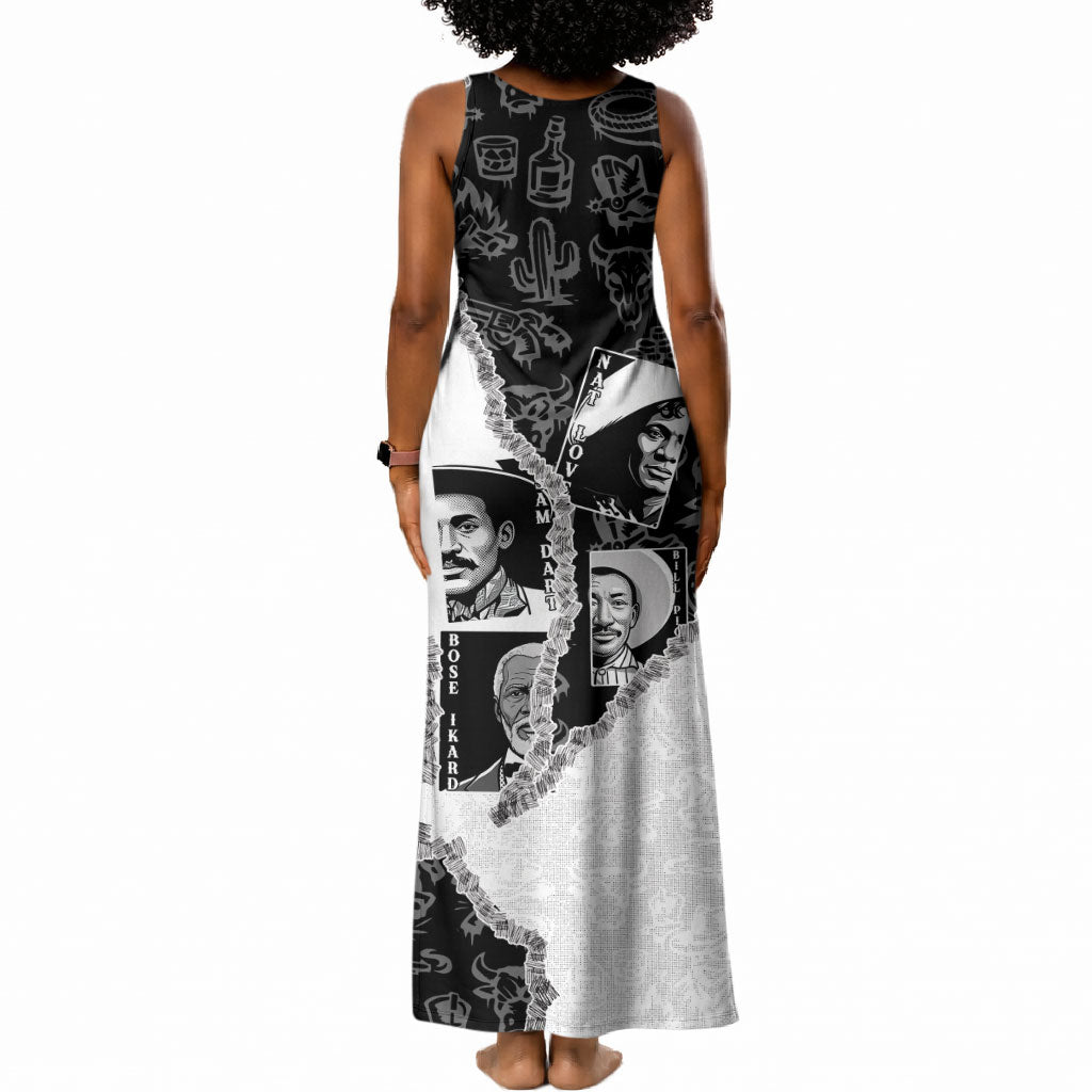 Black Cowboy Tank Maxi Dress African American Black History Unique Style