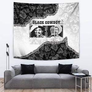 Black Cowboy Tapestry African American Black History Unique Style