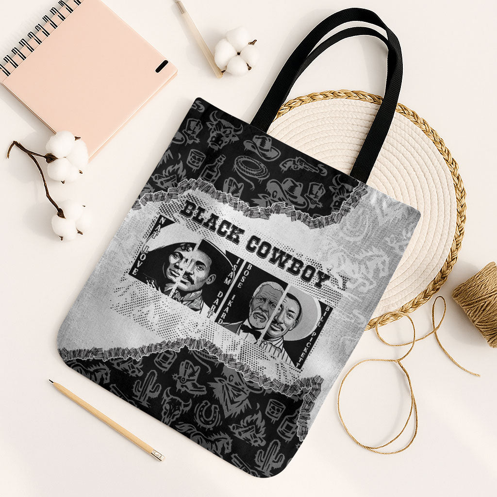 Black Cowboy Tote Bag African American Black History Unique Style