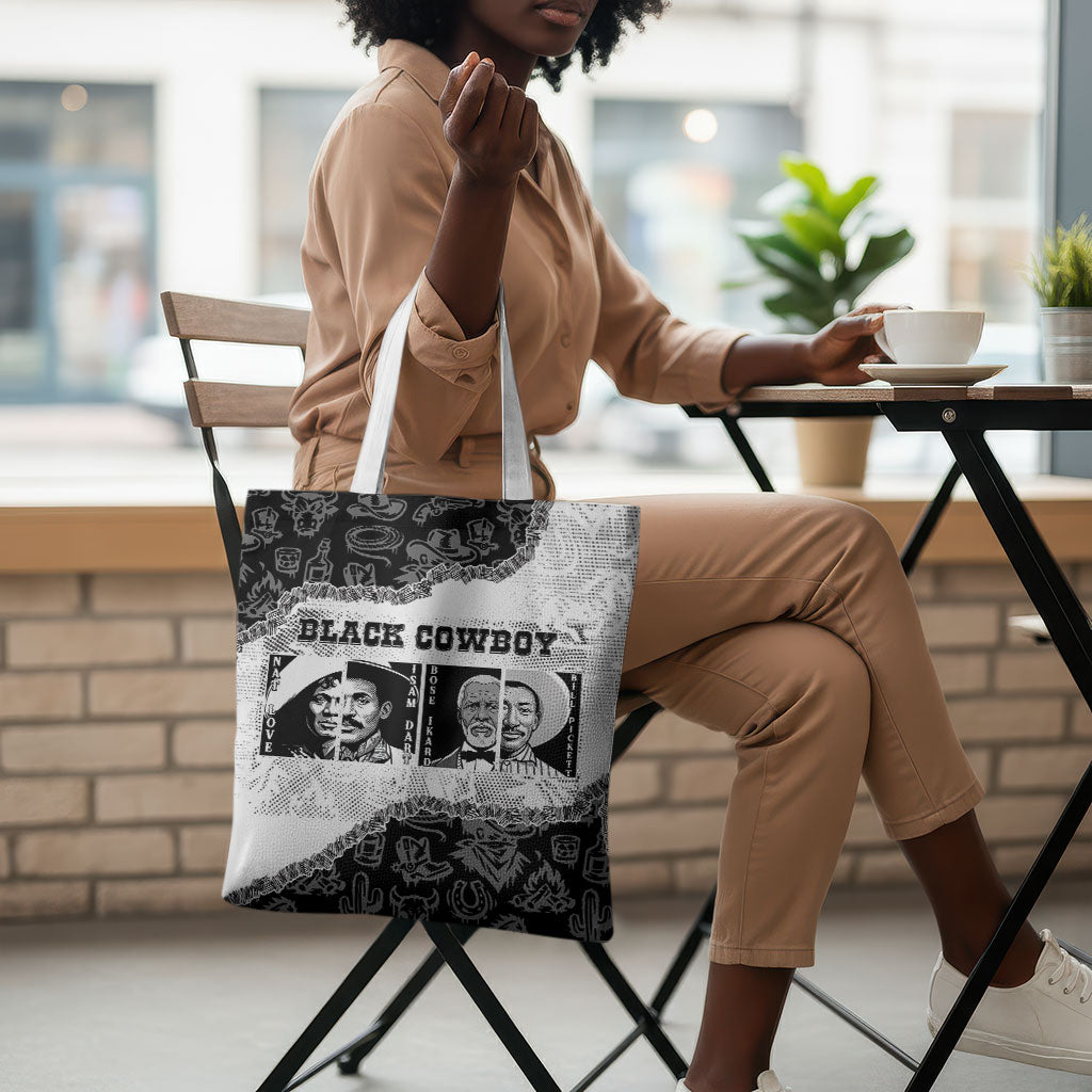 Black Cowboy Tote Bag African American Black History Unique Style