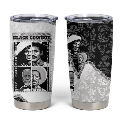 Black Cowboy Tumbler Cup African American Black History Unique Style
