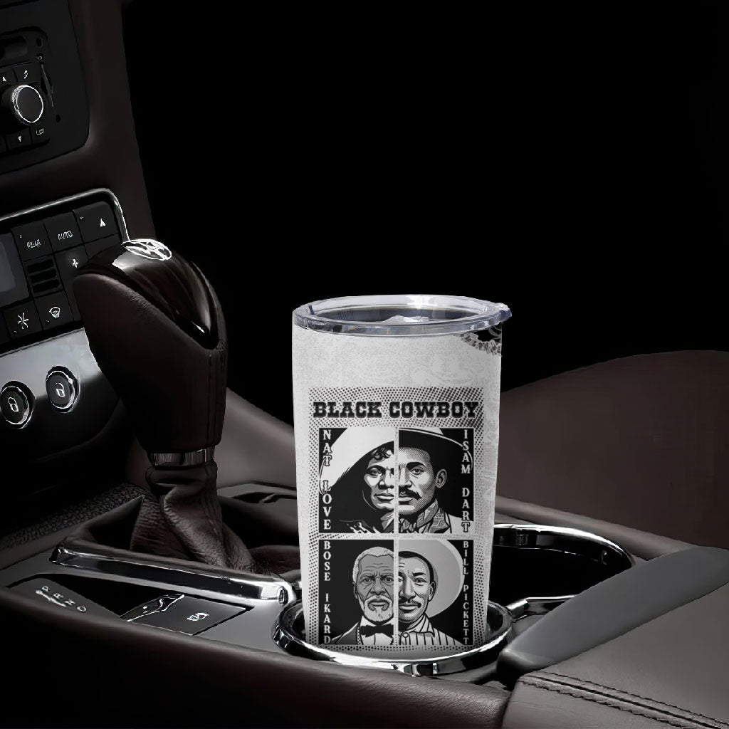 Black Cowboy Tumbler Cup African American Black History Unique Style