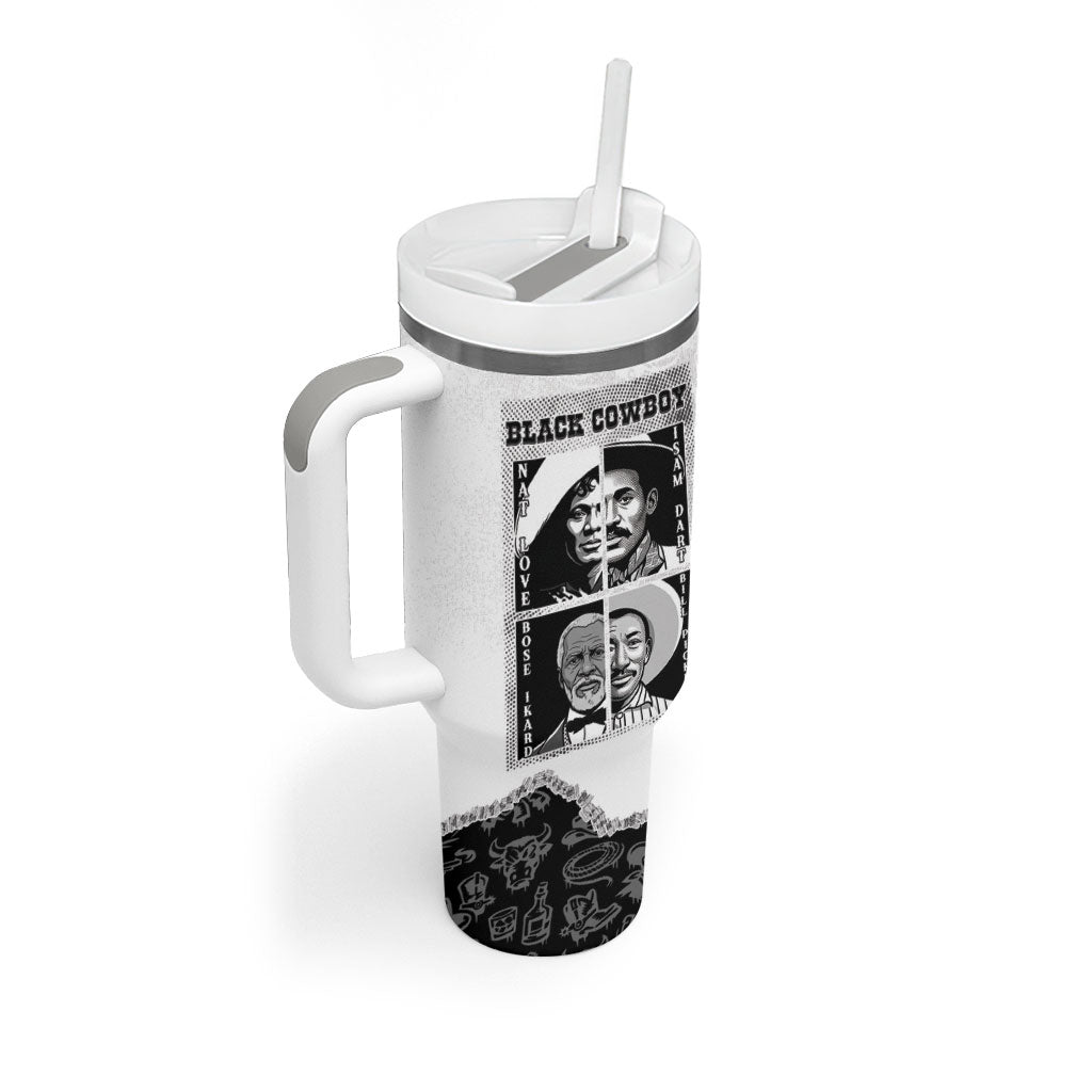Black Cowboy Tumbler With Handle African American Black History Unique Style