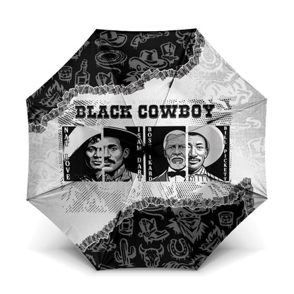 Black Cowboy Umbrella African American Black History Unique Style