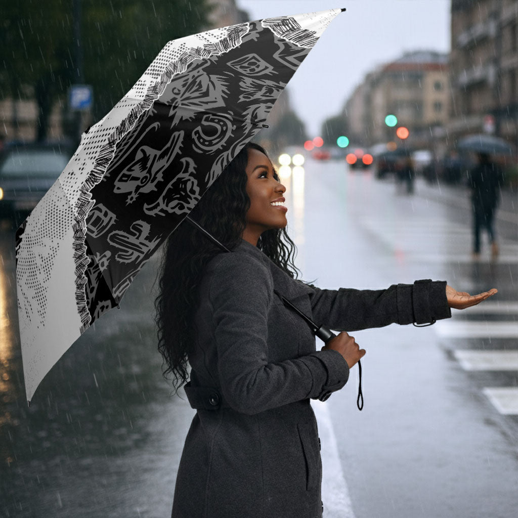 Black Cowboy Umbrella African American Black History Unique Style