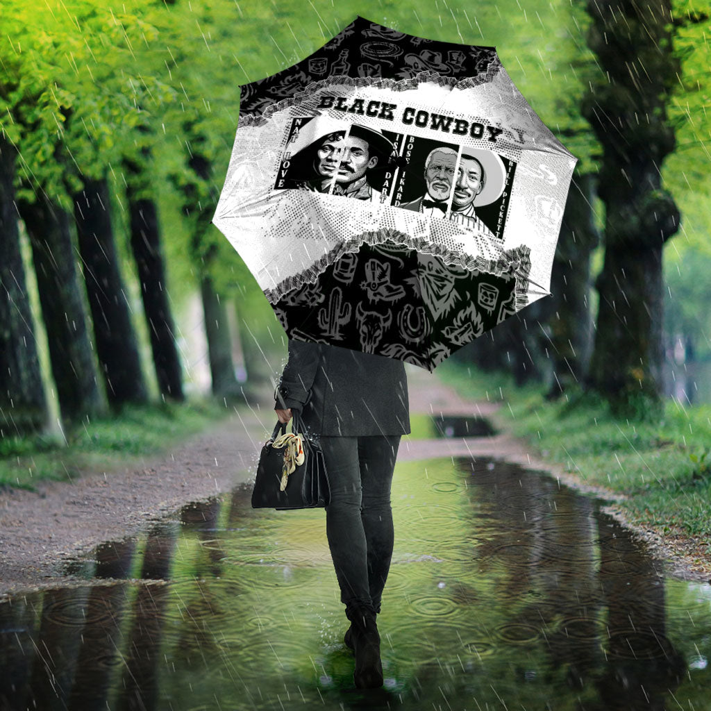 Black Cowboy Umbrella African American Black History Unique Style