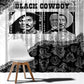Black Cowboy Window Curtain African American Black History Unique Style