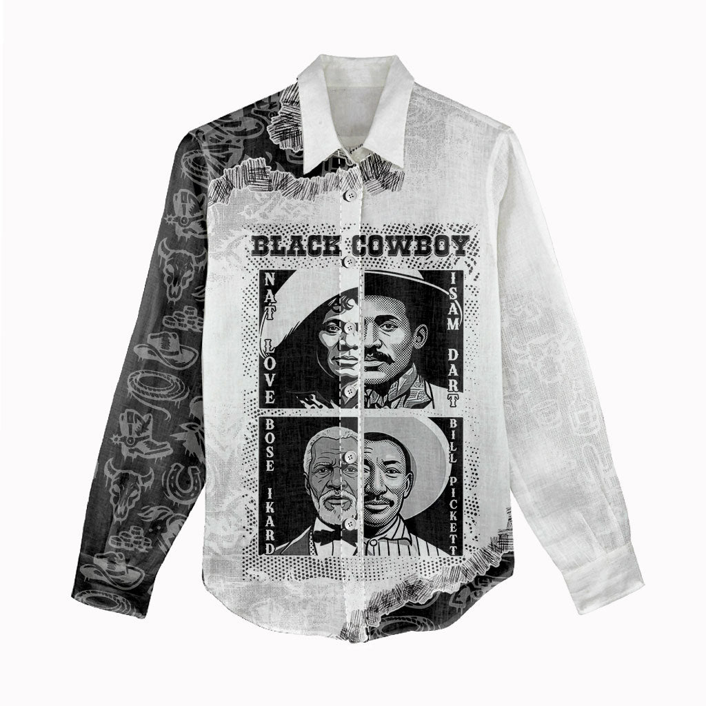 Black Cowboy Women Casual Shirt African American Black History Unique Style