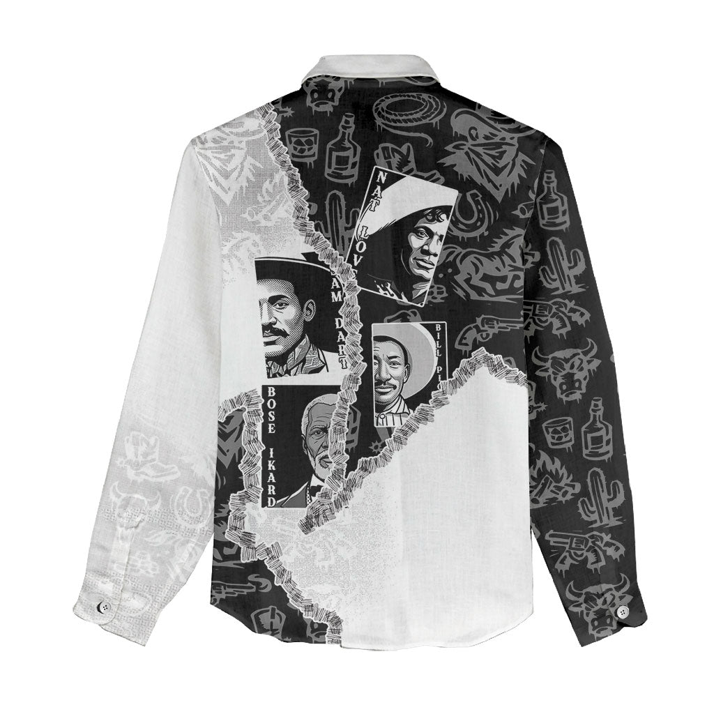 Black Cowboy Women Casual Shirt African American Black History Unique Style