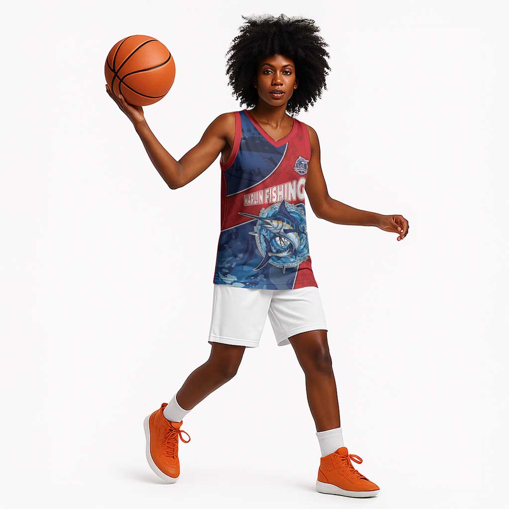 Afro-Dominicans Fishing Basketball Jersey Master Baiter - African Pride
