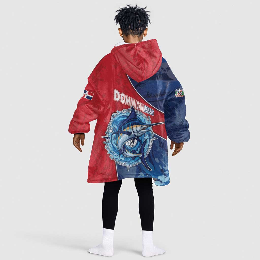 Afro-Dominicans Fishing Kid Wearable Blanket Hoodie Master Baiter - African Pride