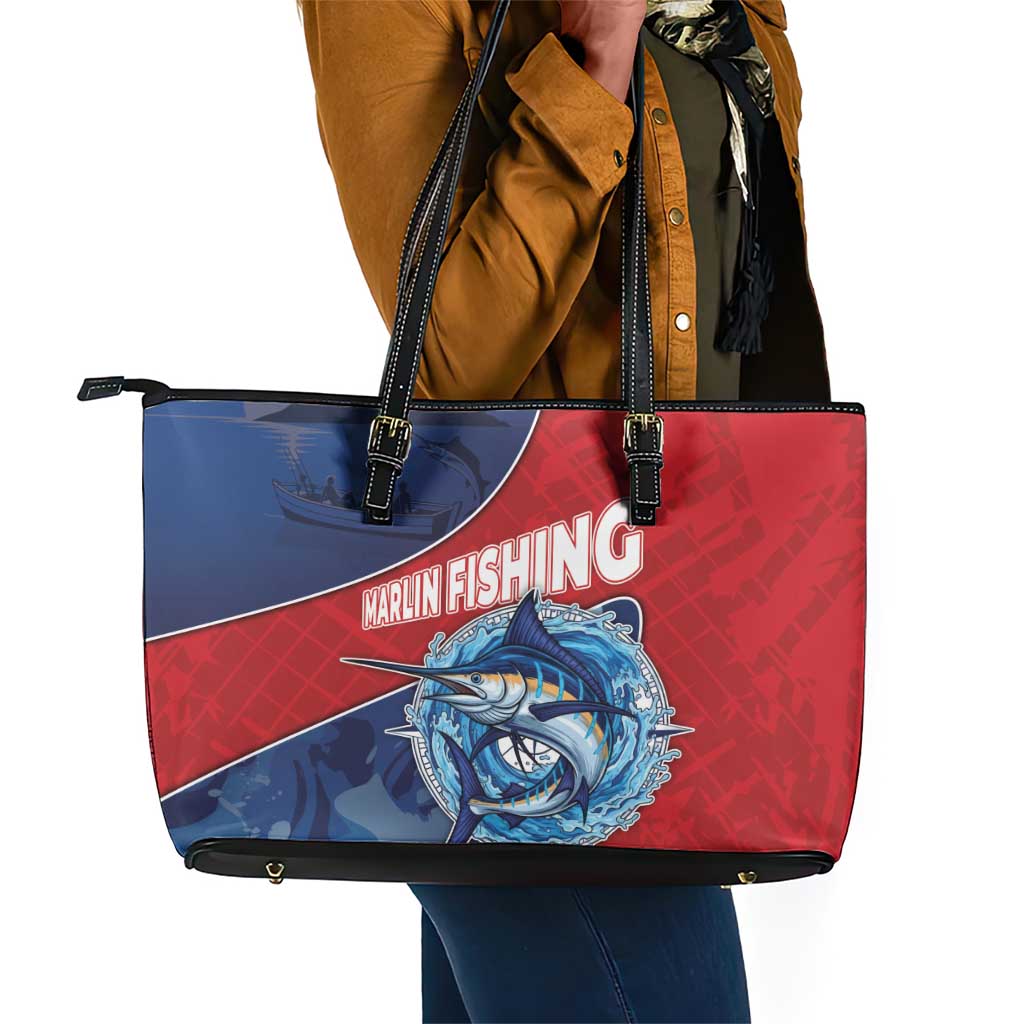 Afro-Dominicans Fishing Leather Tote Bag Master Baiter - African Pride